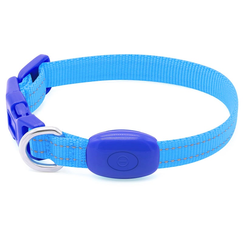 Candofly Light Up Dog Collar - USB Rechargeable Glowing Puppy Collar, Glow in The Dark Dog Lights for Night Walking Camping(X-Small, Blue) - Image 2